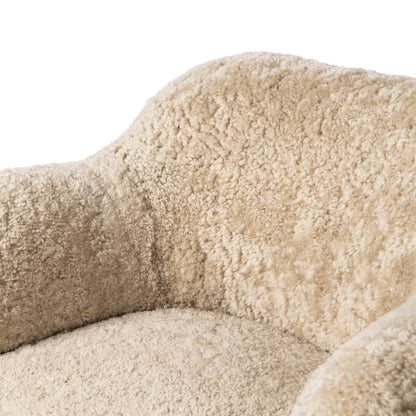 Four Hands - Julius Swivel Chair - Beige Shearling - 239124-015 view 10