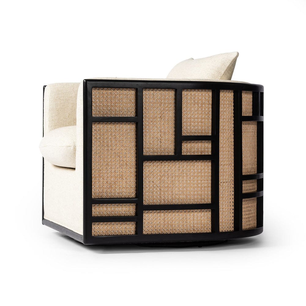 Four Hands - June Swivel Chair - Thames Cream - 242549-002 view 9