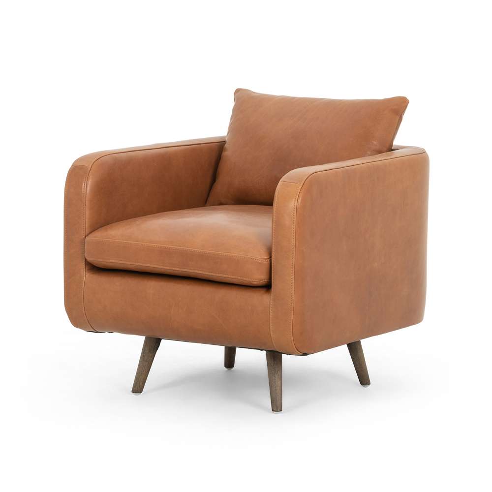 Four Hands - Kaya Swivel Chair - Haven Tobacco - 108738-002 veiw 1