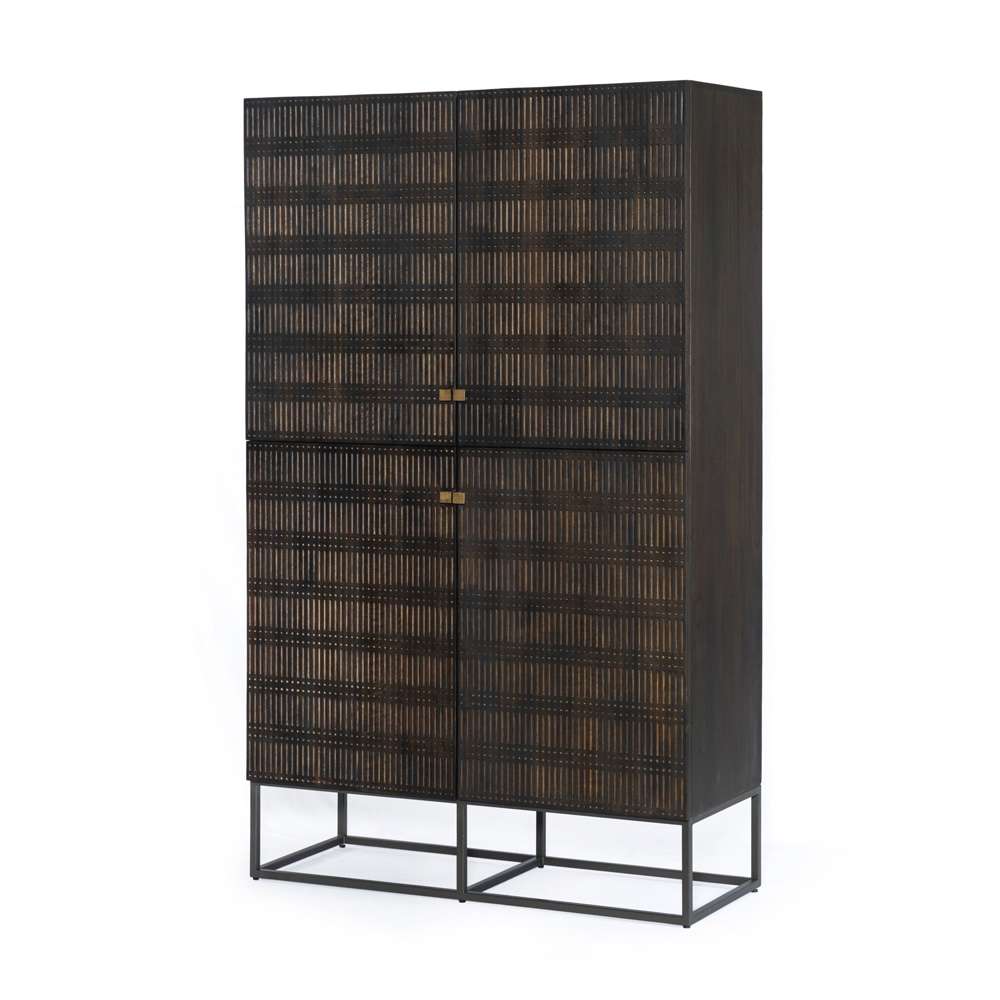 Four Hands - Kelby Cabinet - Carved Vintage Brown - 101334-002 veiw 1