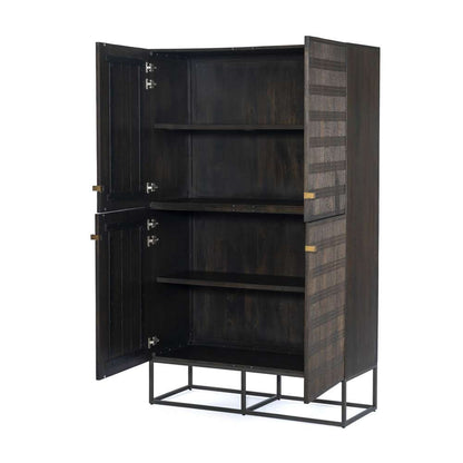 Four Hands - Kelby Cabinet - Carved Vintage Brown - 101334-002 veiw 2