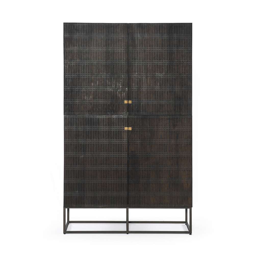 Four Hands - Kelby Cabinet - Carved Vintage Brown - 101334-002 veiw 3