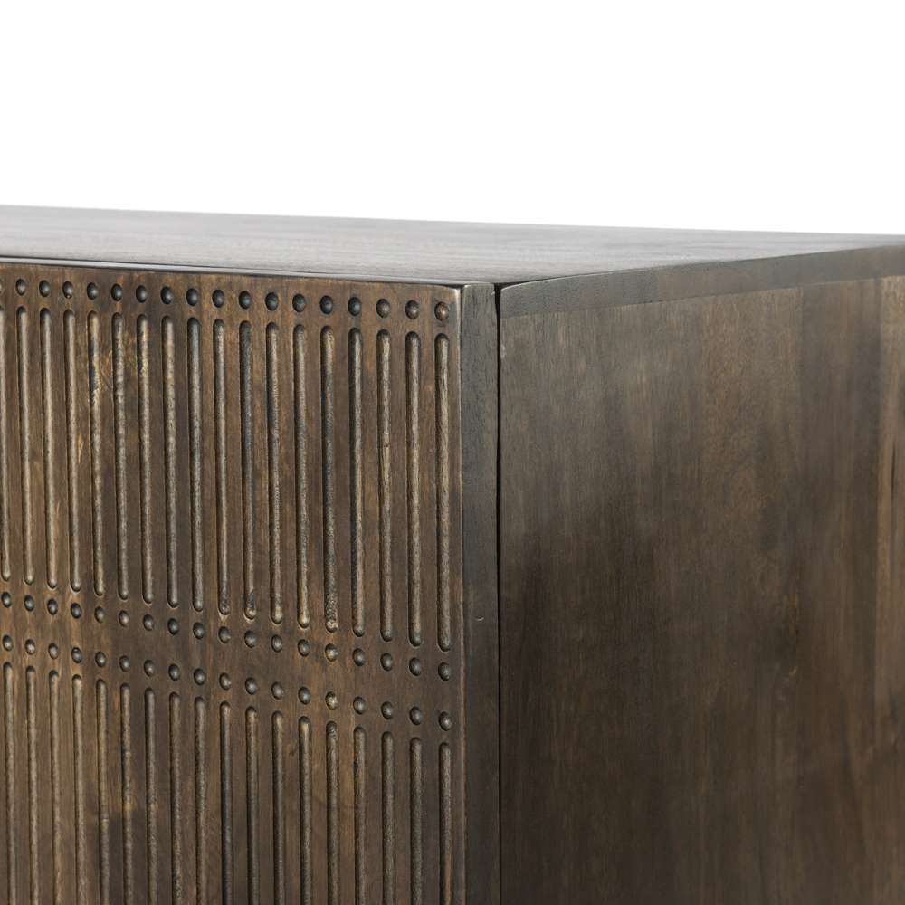 Four Hands - Kelby Media Console - Carved Vintage Brown - 109097-002 veiw 3