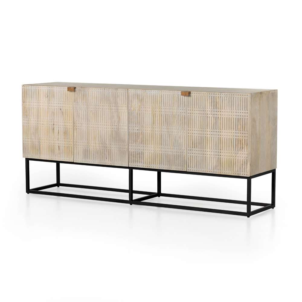 Four Hands - Kelby Sideboard - Light Wash Carved Mango - 101333-003 veiw 1
