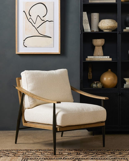 Four Hands - Kennedy Chair - Kerbey Ivory - 100970-002 veiw 7