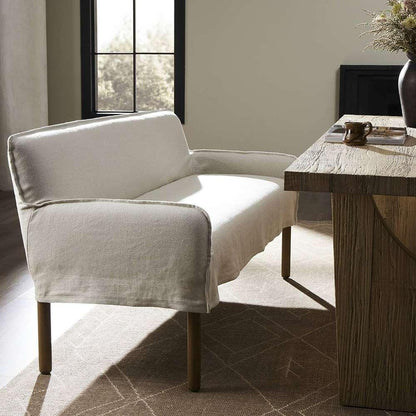 Four Hands - Kensington - Addington Slipcover Bench - Brussels Natural - 239075-001 veiw 10
