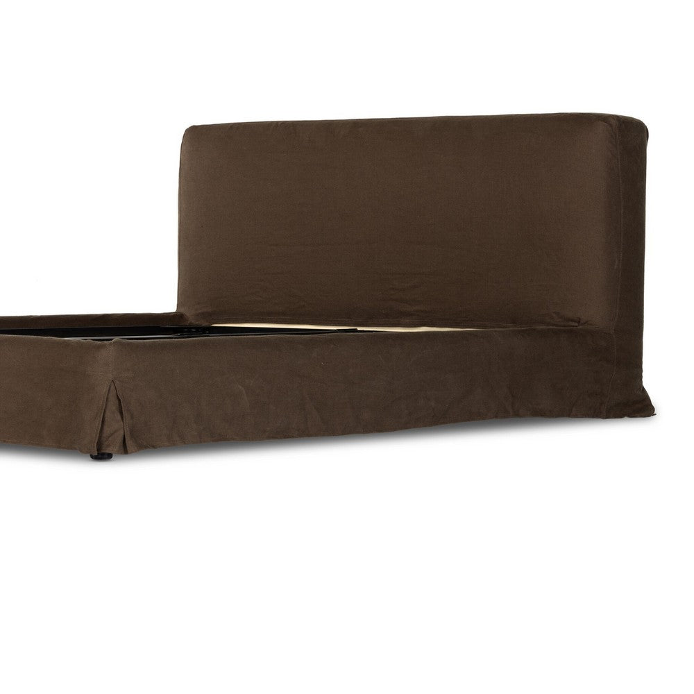 Four Hands - Kensington - Aidan Slipcover Bed - Brussels Coffee - 234707-009_CLOSEOUT view 6