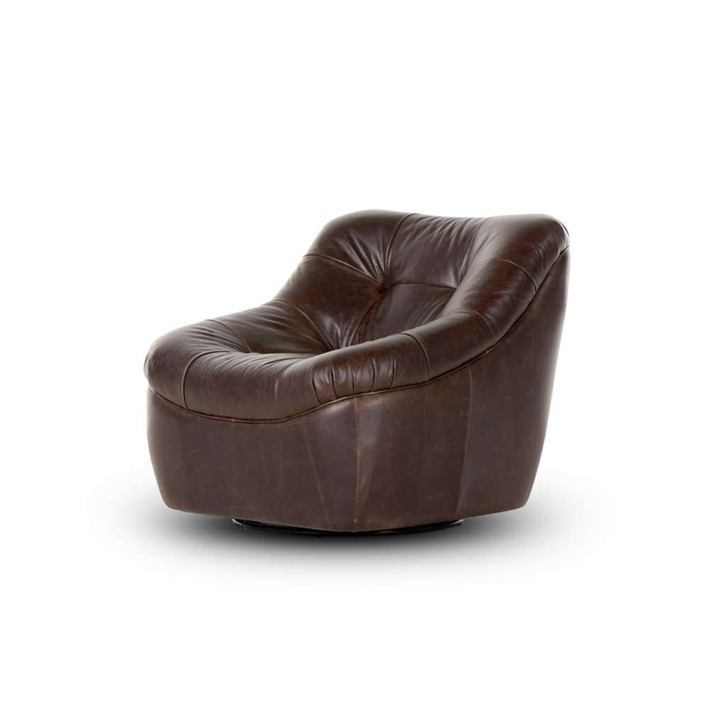 Four Hands - Kensington - Farley Swivel Chair-Conroe Cigar - 238403-001 veiw 1