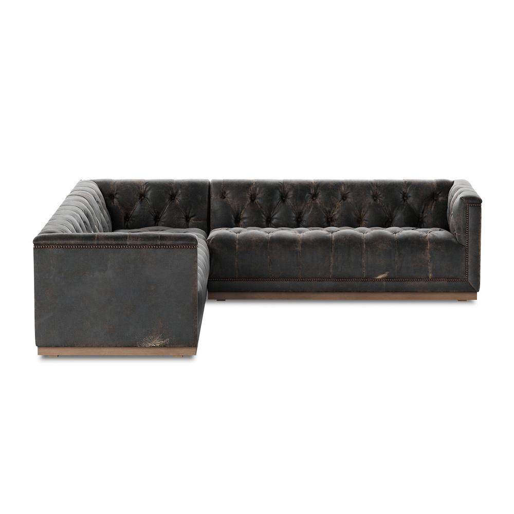 Four Hands - Kensington - Maxx 3-Piece Sectional - Destroyed Black - 236166-001 veiw 2