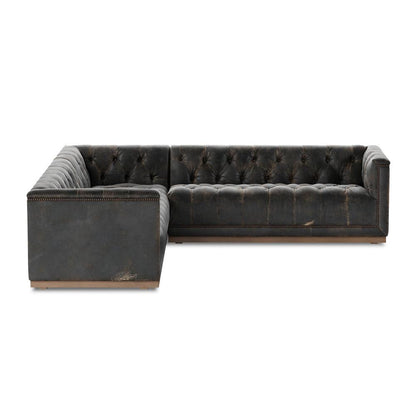 Four Hands - Kensington - Maxx 3-Piece Sectional - Destroyed Black - 236166-001 veiw 2