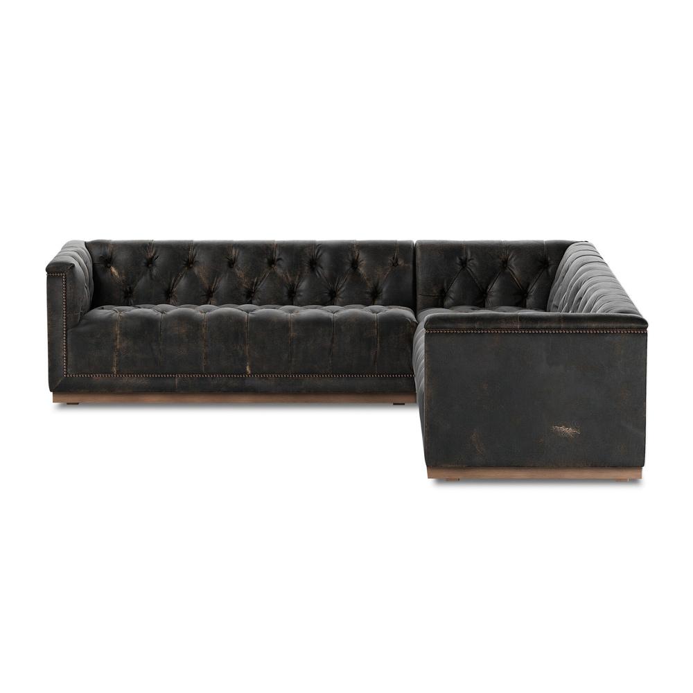 Four Hands - Kensington - Maxx 3-Piece Sectional - Destroyed Black - 236166-001 veiw 3