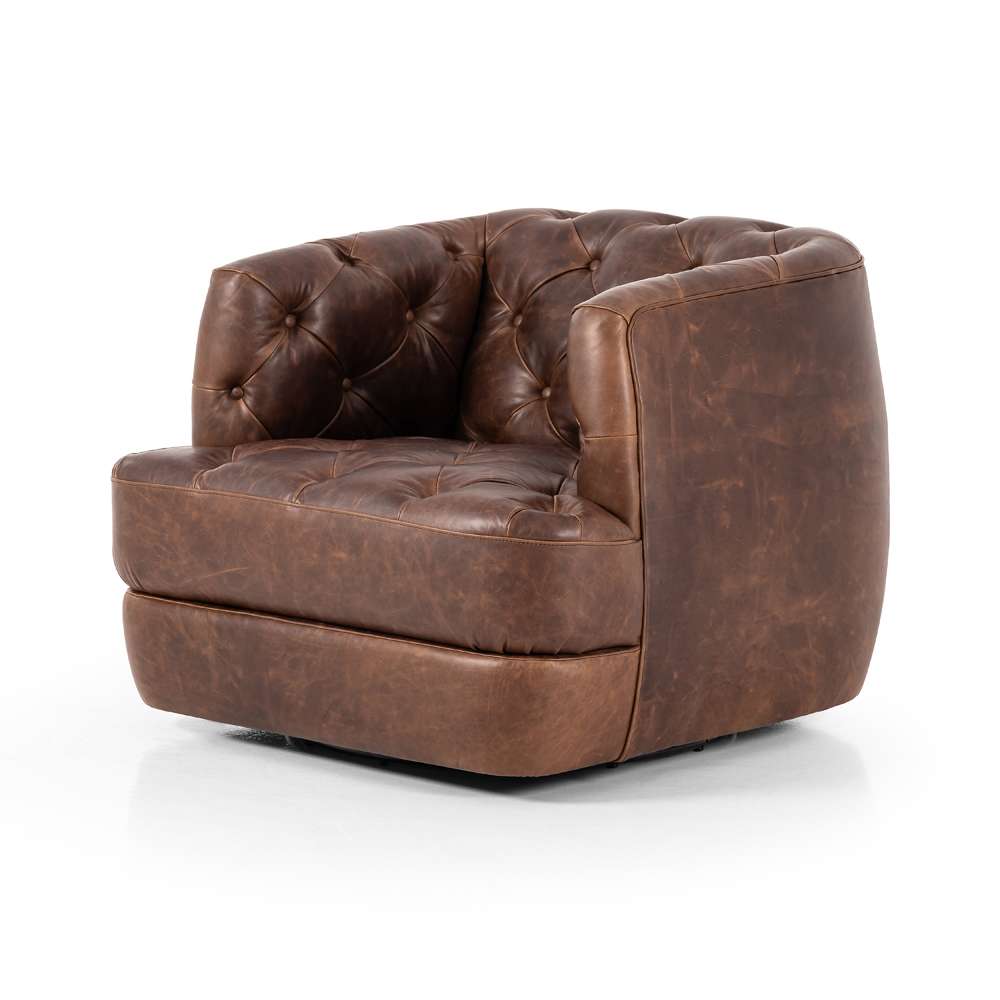 Four Hands - Kensington - Paul Swivel Chair-Raleigh Cigar - 236761-002 veiw 1