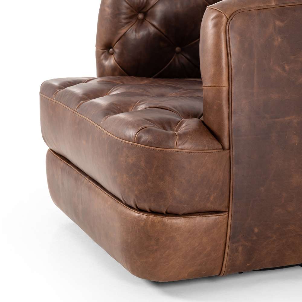 Four Hands - Kensington - Paul Swivel Chair-Raleigh Cigar - 236761-002 veiw 3