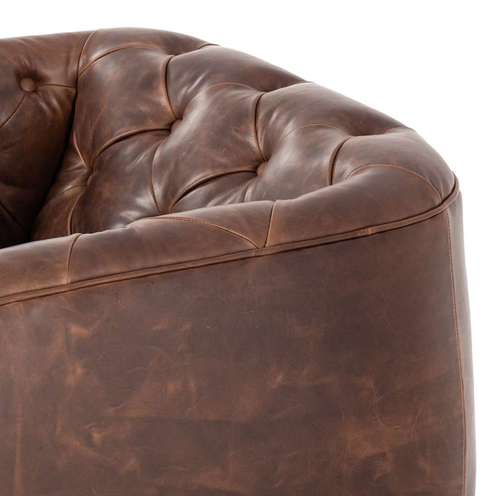 Four Hands - Kensington - Paul Swivel Chair-Raleigh Cigar - 236761-002 veiw 5