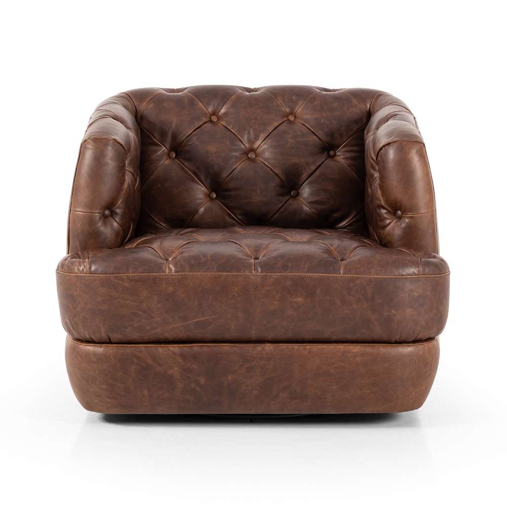 Four Hands - Kensington - Paul Swivel Chair-Raleigh Cigar - 236761-002 veiw 7