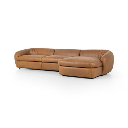 Four Hands - Kensington - Saldana 3 Piece Sectional W/Chaise - Lorento Cognac - 246599-001_CLOSEOUT view 1