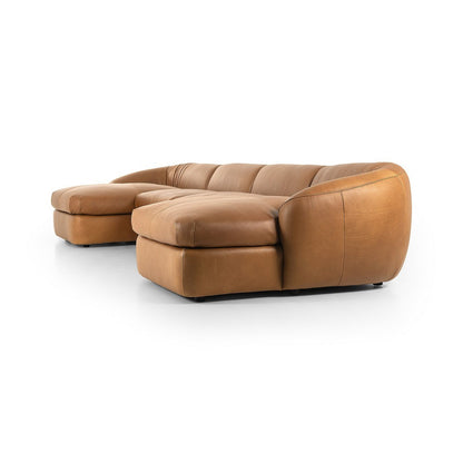 Four Hands - Kensington - Saldana 4Pc Double Chaise - Lorento Cognac - 246600-001_CLOSEOUT view 4
