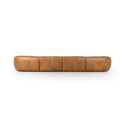 Four Hands - Kensington - Saldana 4Pc Double Chaise - Lorento Cognac - 246600-001_CLOSEOUT view 5