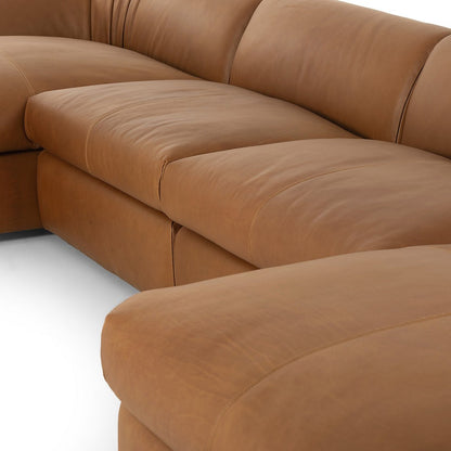 Four Hands - Kensington - Saldana 4Pc Double Chaise - Lorento Cognac - 246600-001_CLOSEOUT view 6