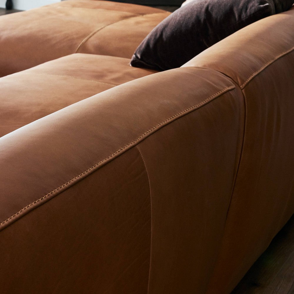 Four Hands - Kensington - Saldana 4Pc Double Chaise - Lorento Cognac - 246600-001_CLOSEOUT view 9