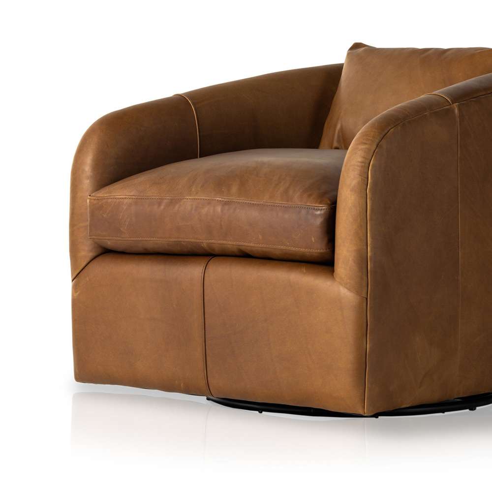 Four Hands - Kensington - Topanga Swivel Chair - Heirloom Sienna - 106008-018 veiw 7