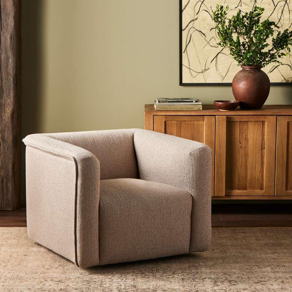 Four Hands - Kensington - Wellborn Swivel Chair-Kerbey Camel - 236762-001 veiw 6