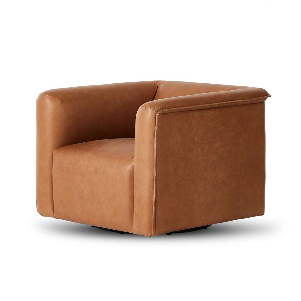 Four Hands - Kensington - Wellborn Swivel Chair-Palermo Cognac - 236762-002 veiw 1