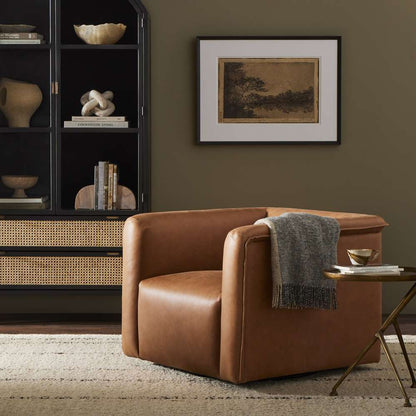 Four Hands - Kensington - Wellborn Swivel Chair-Palermo Cognac - 236762-002 veiw 6
