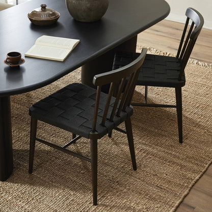 Four Hands - Kershaw Dining Chair - Black Rush - 242671-002 view 4