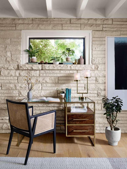 Four Hands - Antonia Cane Dining Armchair - Savile Flax - 101019-011 veiw 3