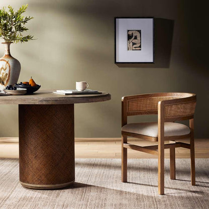 Four Hands - Keston - Cordoba Dining Armchair-Bergamo Parchmnt - 236108-001 veiw 2