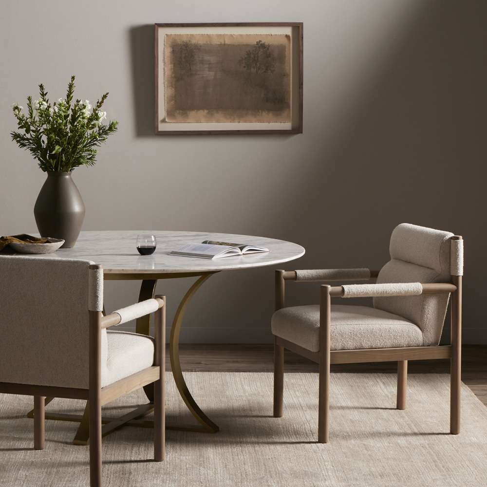 Four Hands - Kiano Dining Armchair - Charter Oatmeal - 236328-001 veiw 4