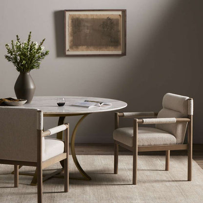Four Hands - Kiano Dining Armchair - Charter Oatmeal - 236328-001 veiw 5