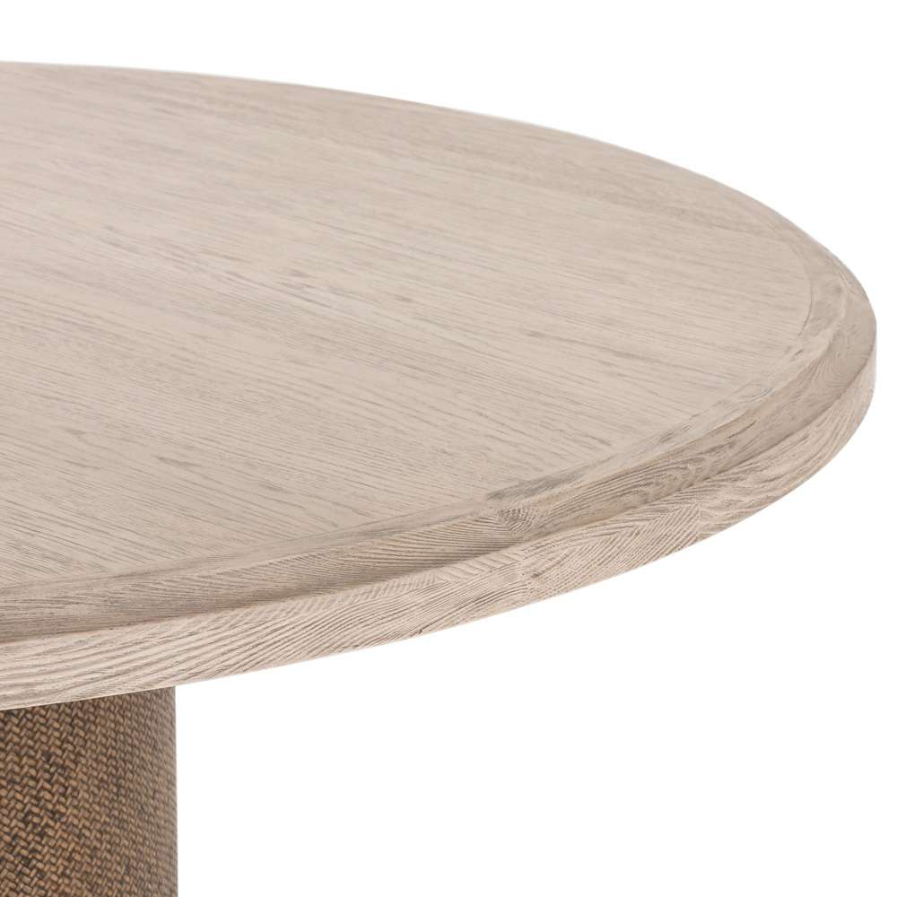 Four Hands - Kiara Round Dining Table - Weathered Blonde Oak Veneer - 228001-003 veiw 6
