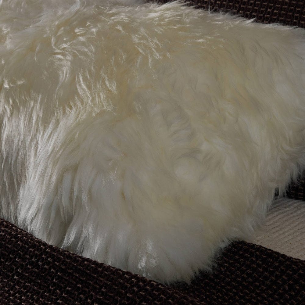 Four Hands - Lalo Lambskin Lumbar Pillow - White Lambskin - 223339-001 view 3