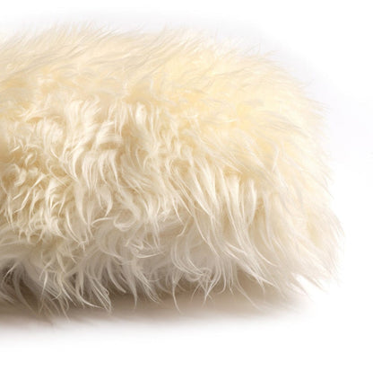 Four Hands - Lalo Lambskin Lumbar Pillow - White Lambskin - 223846-005 view 4