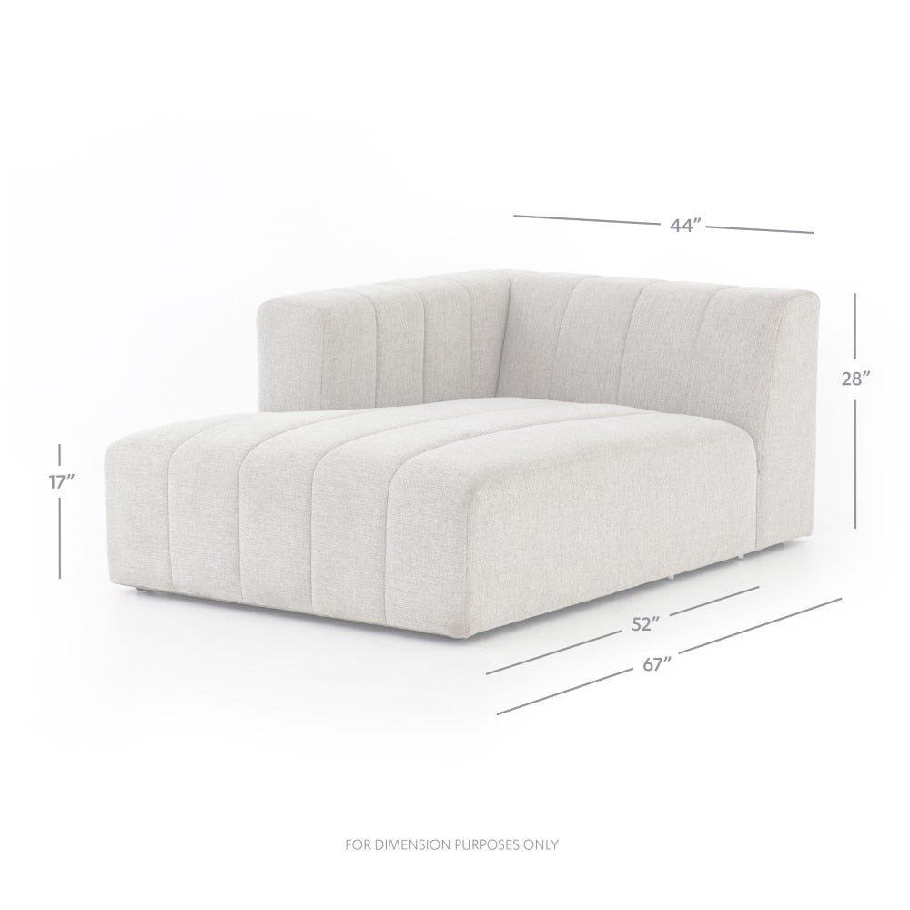 Four Hands - Langham Channeled Laf Chaise Piece - CGRY-001-320-LAFC veiw 3