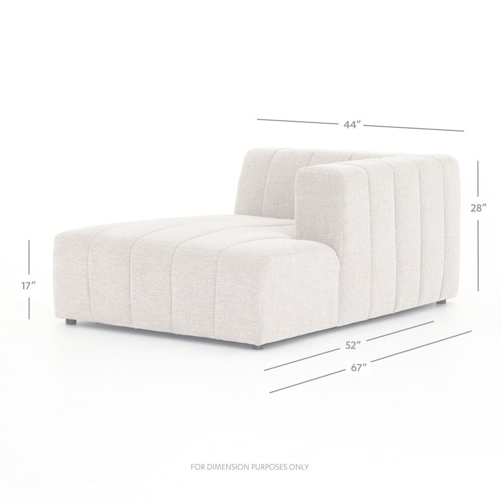 Four Hands - Langham Channeled Raf Chaise Piece - CGRY-001-320-RAFC veiw 2