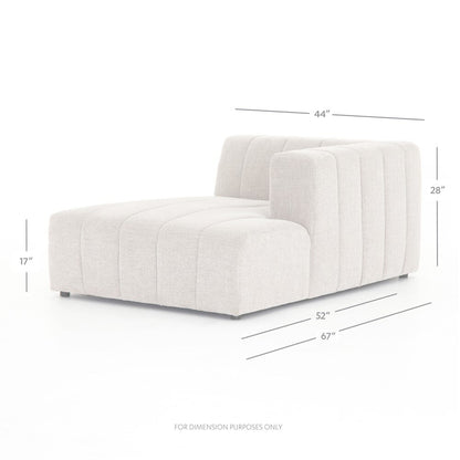 Four Hands - Langham Channeled Raf Chaise Piece - CGRY-001-320-RAFC veiw 2