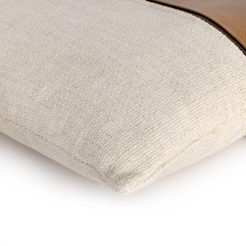 Four Hands - Leather and Linen Pillow - Sonoma Butterscotch - 235785-002 view 7
