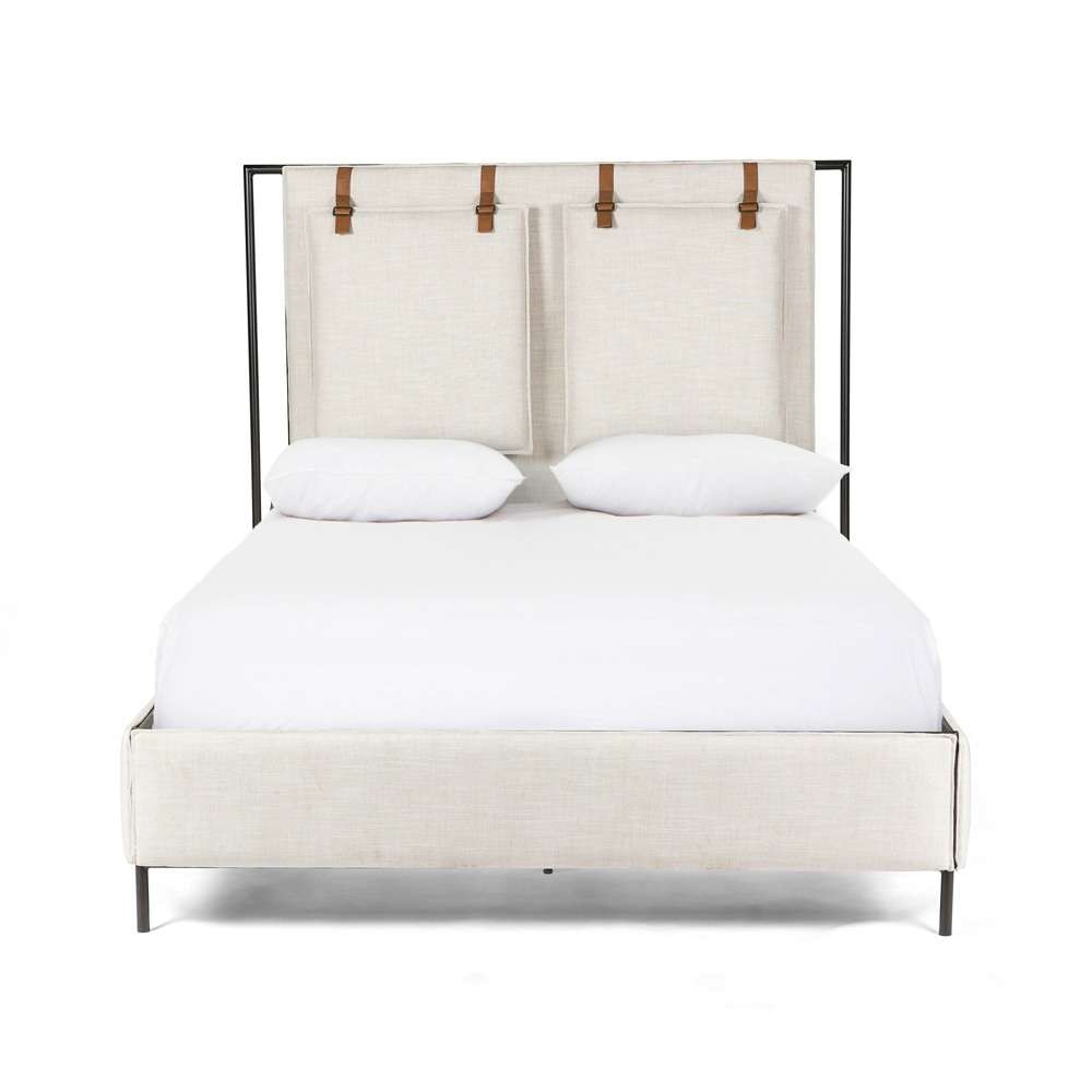 Four Hands - Leigh Queen Upholstered Bed - Hockney Ivory - 105885-007 veiw 2