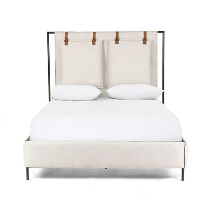 Four Hands - Leigh Queen Upholstered Bed - Hockney Ivory - 105885-007 veiw 2