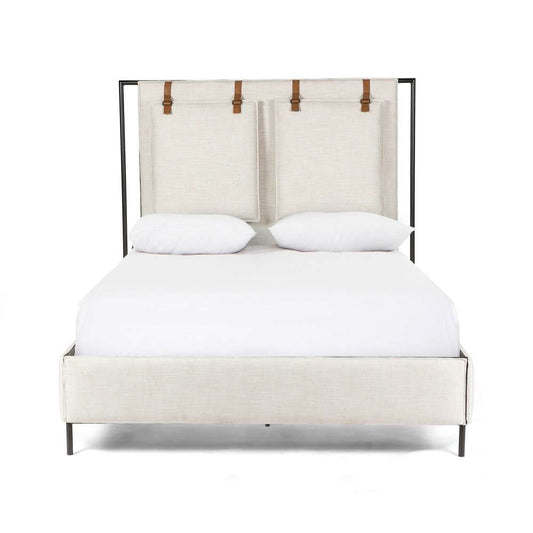 Four Hands - Leigh Queen Upholstered Bed - Hockney Ivory - 105885-007 veiw 2