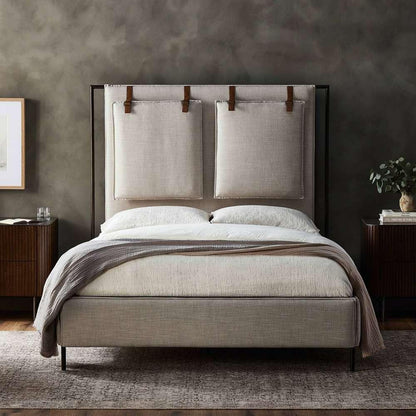 Four Hands - Leigh Queen Upholstered Bed - Hockney Ivory - 105885-007 veiw 3