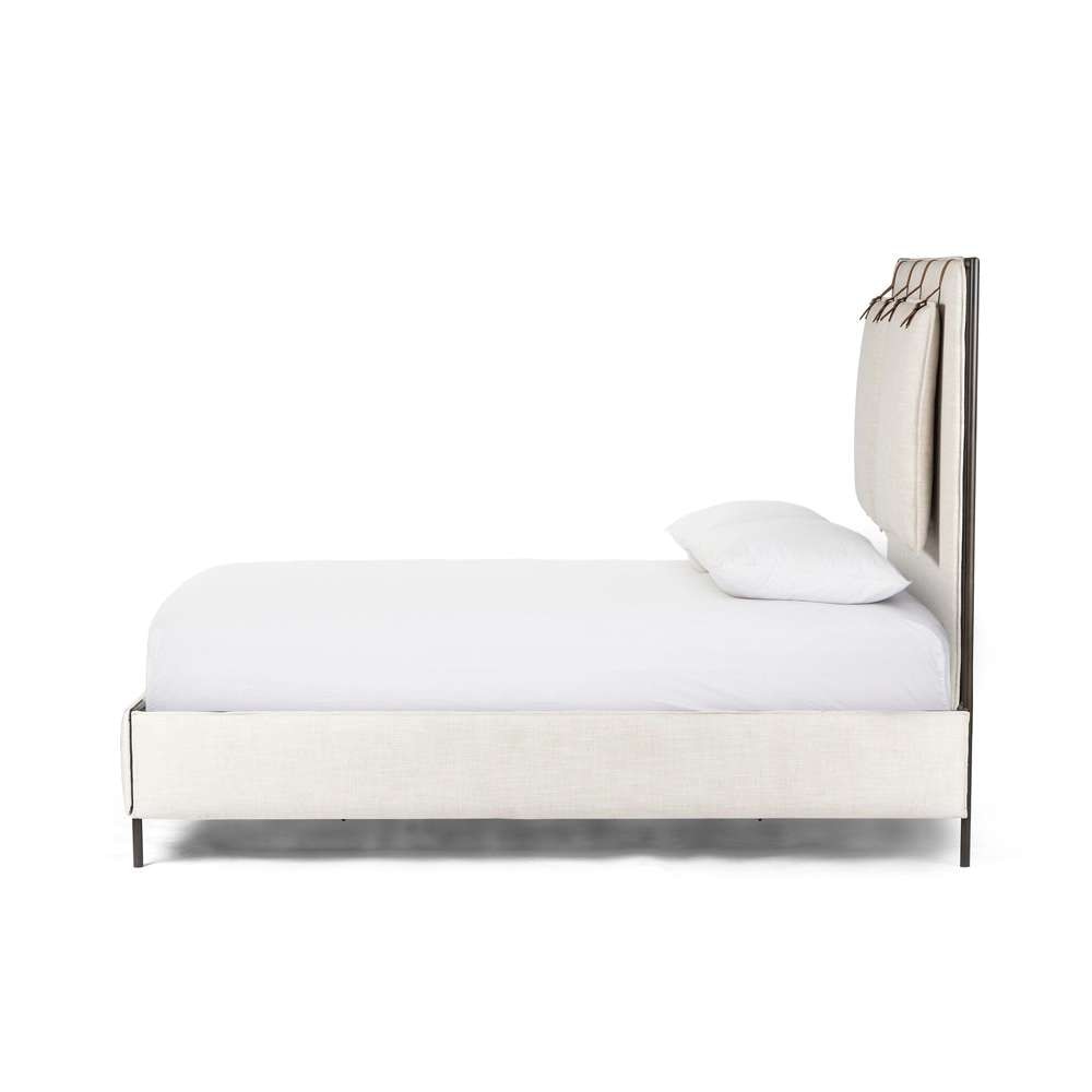 Four Hands - Leigh Queen Upholstered Bed - Hockney Ivory - 105885-007 veiw 4