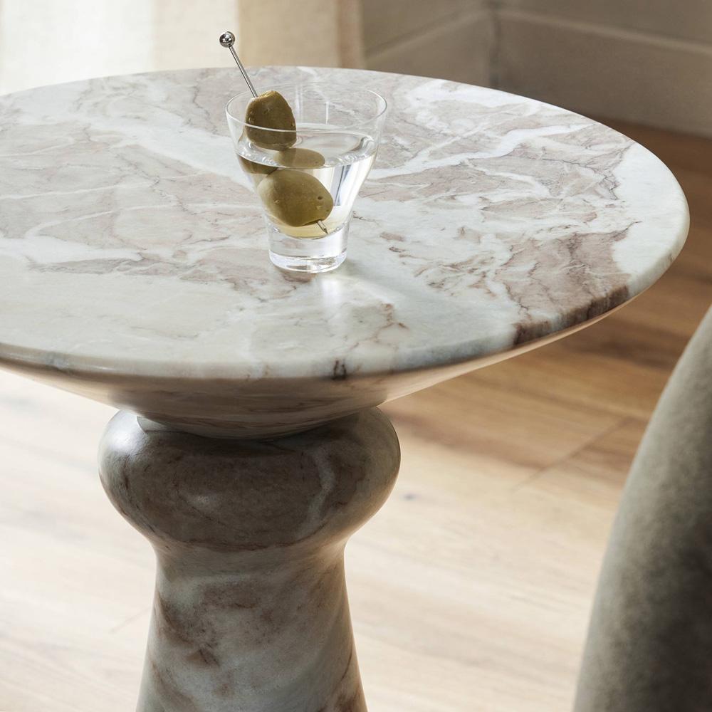 Four Hands - Leighton - Connie End Table - Sawar Marble - 246641-001 veiw 9