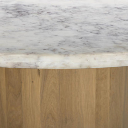 Four Hands - Leighton - Mariah Round Dining Table 60in - White Marble - 234754-003 veiw 5