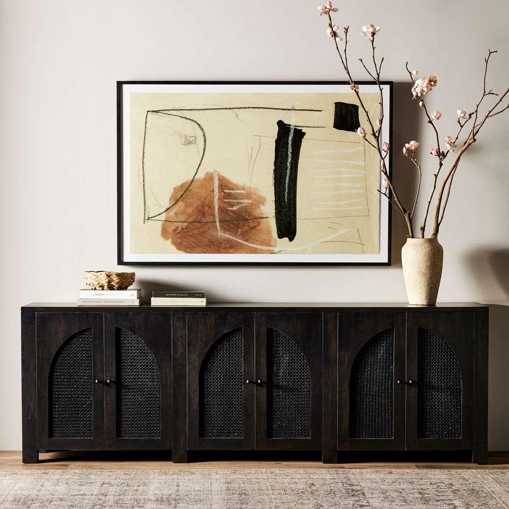 Four Hands - Leighton - Tilda 6 Door Sideboard-Black Wash Mango - 236163-001 veiw 5