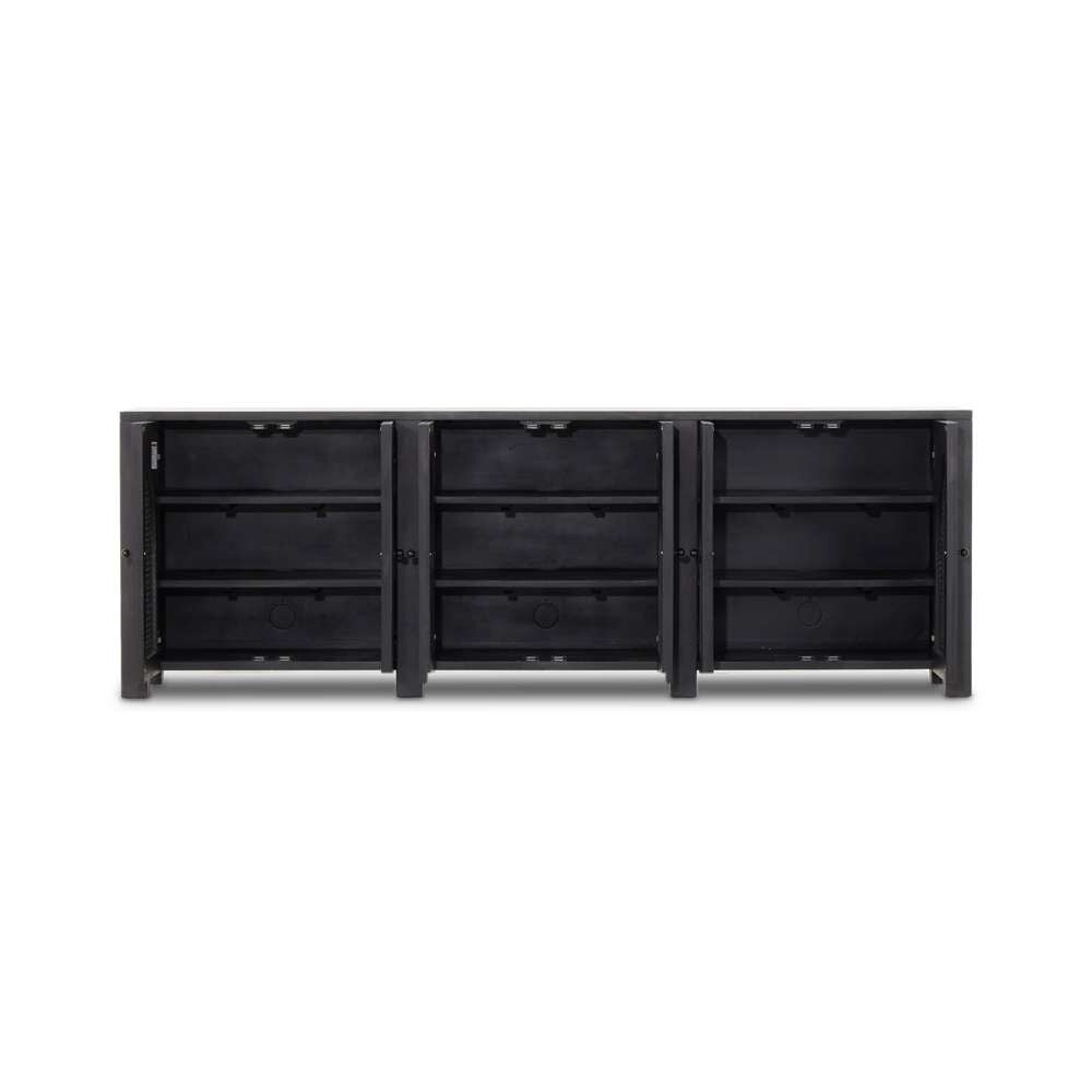 Four Hands - Leighton - Tilda 6 Door Sideboard-Black Wash Mango - 236163-001 veiw 7