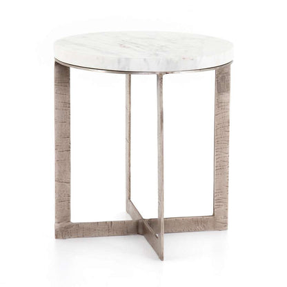 Four Hands - Lennie Round Nightstand - Brushed Nickel - 109351-001 veiw 1